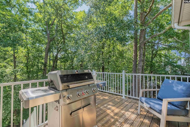 634 Bluff Pointe, Columbia, SC 29212 - wooden terrace featuring grilling area