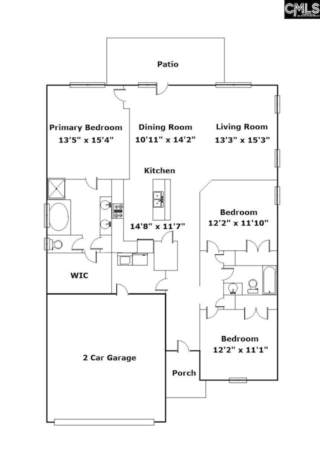 1817 Crystal Ln, West Columbia, SC 29170 - view of floor plan / room layout