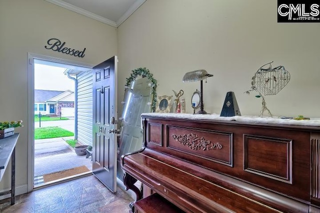 1817 Crystal Ln, West Columbia, SC 29170 - entryway featuring ornamental molding and stone finish flooring