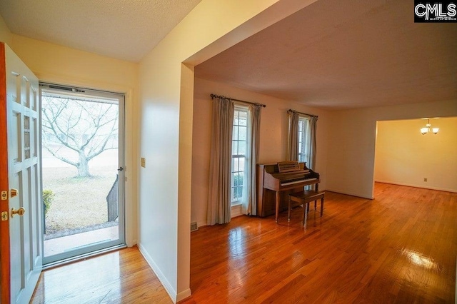 114 Robinson, North, SC 29112 - entryway featuring a chandelier and light wood-style floors