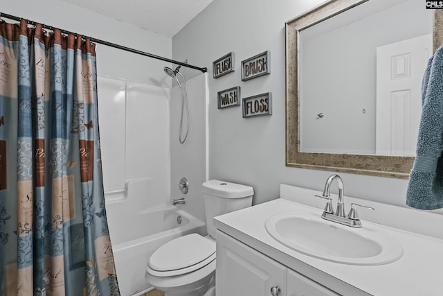 115 Black Creek Ln, Irmo, SC 29063 - full bath featuring vanity, shower / bathtub combination with curtain, and a textured ceiling