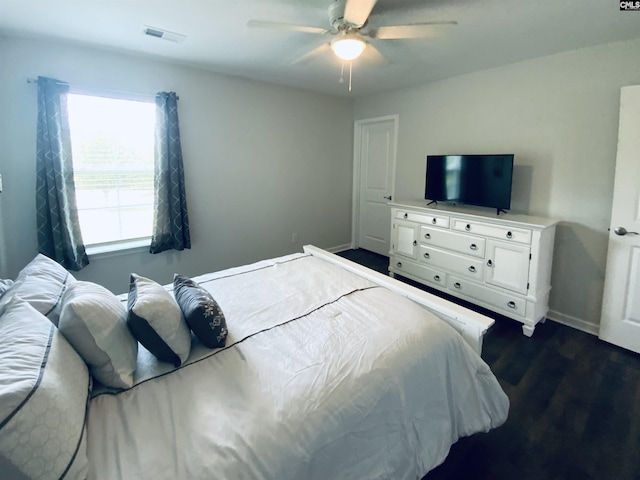 122 Tannery Way, Lexington, SC 29073 - bedroom with dark wood-style flooring and ceiling fan