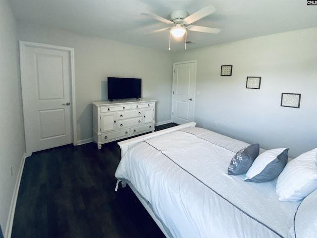 122 Tannery Way, Lexington, SC 29073 - bedroom featuring dark wood-type flooring and a ceiling fan