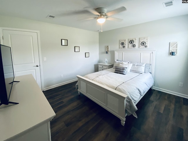 122 Tannery Way, Lexington, SC 29073 - bedroom featuring dark wood-type flooring and ceiling fan