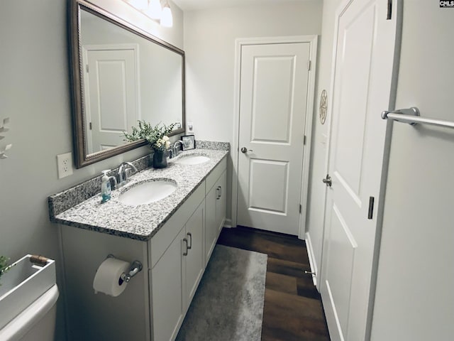 122 Tannery Way, Lexington, SC 29073 - bathroom featuring double vanity and wood finished floors