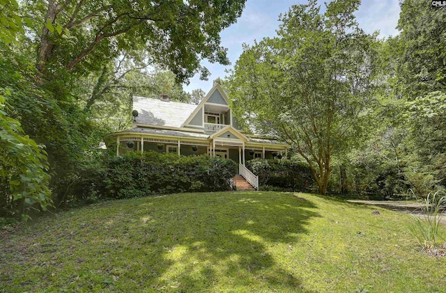 1208 Peacehaven Rd, Chapin, SC 29036 - victorian home featuring a front yard and covered porch