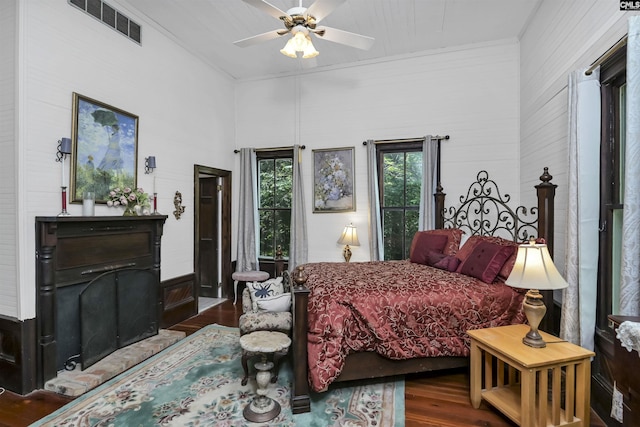 1208 Peacehaven Rd, Chapin, SC 29036 - bedroom with wood finished floors, ceiling fan, and crown molding