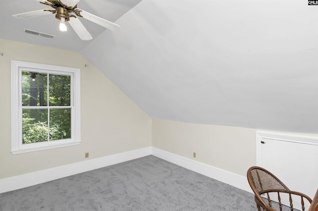 1208 Peacehaven Rd, Chapin, SC 29036 - additional living space featuring carpet, lofted ceiling, and a ceiling fan