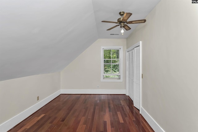 1208 Peacehaven Rd, Chapin, SC 29036 - additional living space featuring lofted ceiling, a ceiling fan, and wood finished floors