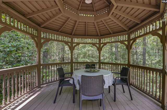 1208 Peacehaven Rd, Chapin, SC 29036 - deck with a gazebo and outdoor dining area