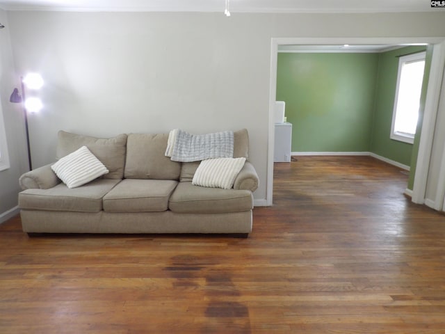 1016 Willis St, Batesburg, SC 29006 - living room featuring crown molding and wood finished floors