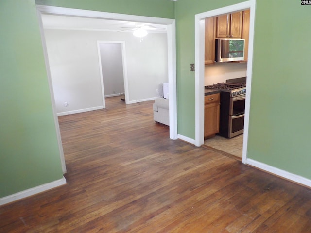 1016 Willis St, Batesburg, SC 29006 - spare room featuring dark wood-type flooring and ceiling fan
