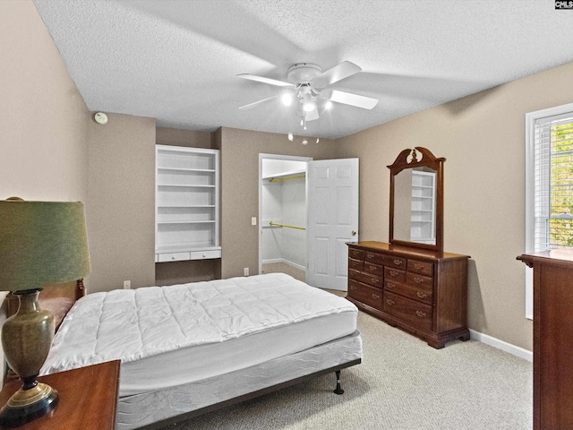 302 Brown St, Prosperity, SC 29127 - carpeted bedroom with a textured ceiling and ceiling fan