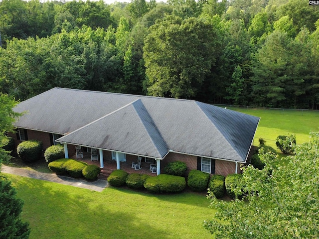 302 Brown St, Prosperity, SC 29127 - view from above of property featuring a heavily wooded area