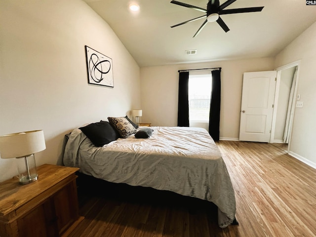 1406 Native Garden Rd, Gilbert, SC 29054 - bedroom featuring lofted ceiling, light wood-style floors, and ceiling fan