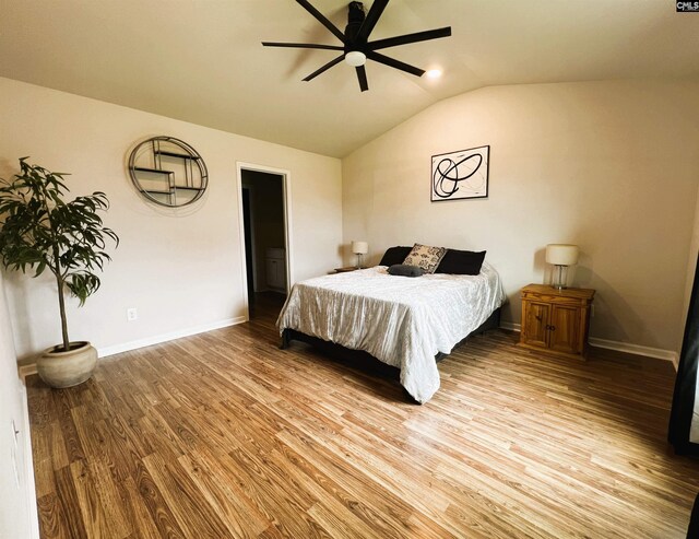 1406 Native Garden Rd, Gilbert, SC 29054 - bedroom featuring lofted ceiling, light wood finished floors, and a ceiling fan