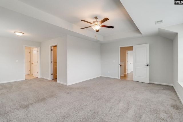 508 Esaw Dr, Elgin, SC 29045 - unfurnished room featuring a ceiling fan, a tray ceiling, and light colored carpet
