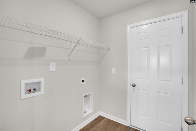 239 Common Reed Dr, Gilbert, SC 29054 - washroom with hookup for a washing machine, hookup for an electric dryer, and dark wood-type flooring