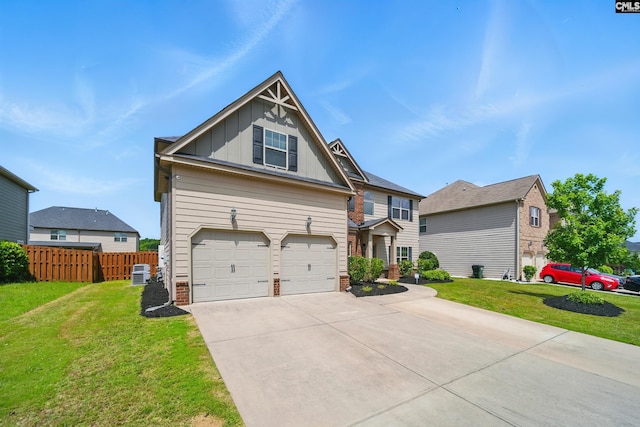 129 River Bridge Ln, Lexington, SC 29073 - craftsman house with board and batten siding, concrete driveway, an attached garage, and brick siding