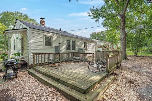 1715 Lacy St, Columbia, SC 29169 - deck featuring a grill