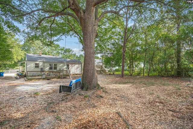 1715 Lacy St, Columbia, SC 29169 - view of yard with a wooden deck