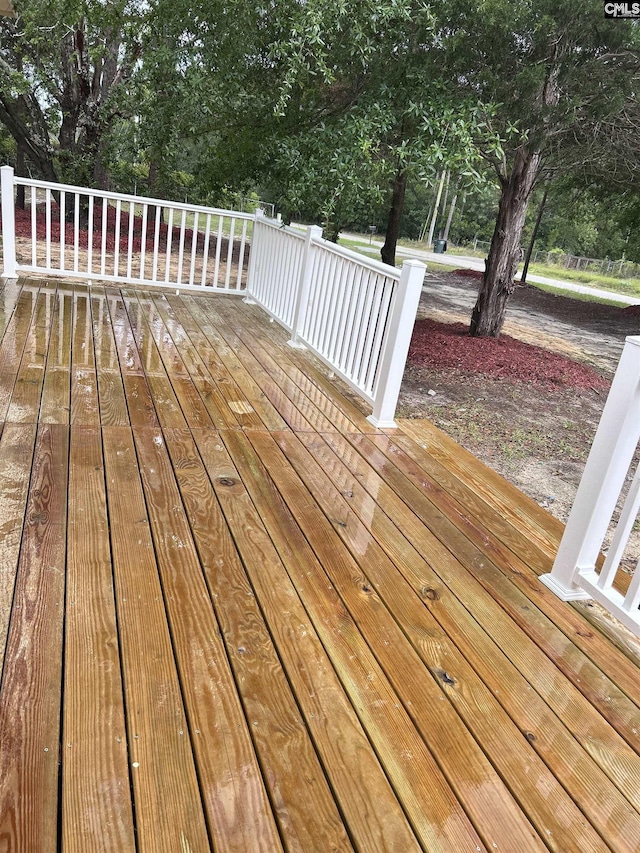 309 Shelton Rd, West Columbia, SC 29170 - wooden deck with view of wooded area