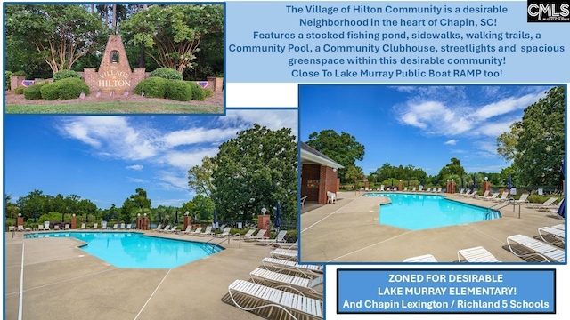 699 Village Market Dr, Chapin, SC 29036 - community pool with a patio