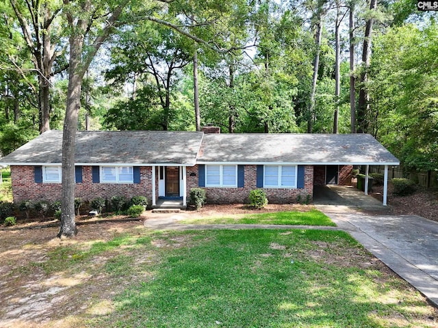1712 Omarest Dr, Columbia, SC 29210 - single story home with brick siding, driveway, and an attached carport