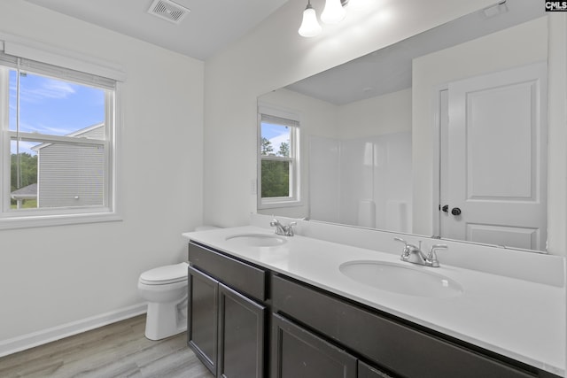 465 Vanburen Ct, Gaston, SC 29053 - full bath with double vanity and wood finished floors