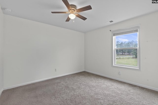 465 Vanburen Ct, Gaston, SC 29053 - carpeted empty room with ceiling fan and a smoke detector