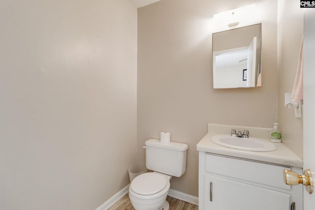255 Sunnydale Dr, Columbia, SC 29223 - half bathroom featuring vanity and wood finished floors