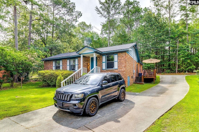 255 Sunnydale Dr, Columbia, SC 29223 - view of front of property with brick siding, a front lawn, and concrete driveway