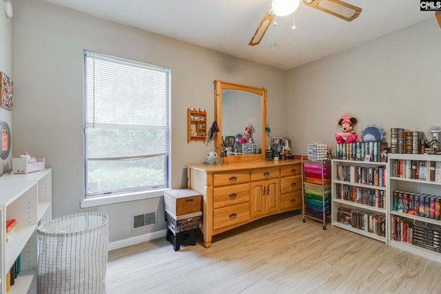 255 Sunnydale Dr, Columbia, SC 29223 - living area with light wood-type flooring and ceiling fan