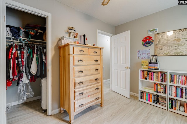 255 Sunnydale Dr, Columbia, SC 29223 - bedroom with light wood finished floors and a closet