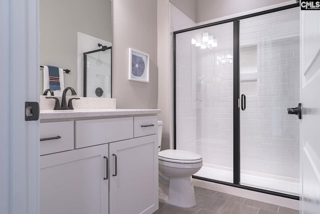 2340 Hadley Xing, Chapin, SC 29036 - bathroom featuring vanity, a shower stall, and tile patterned floors