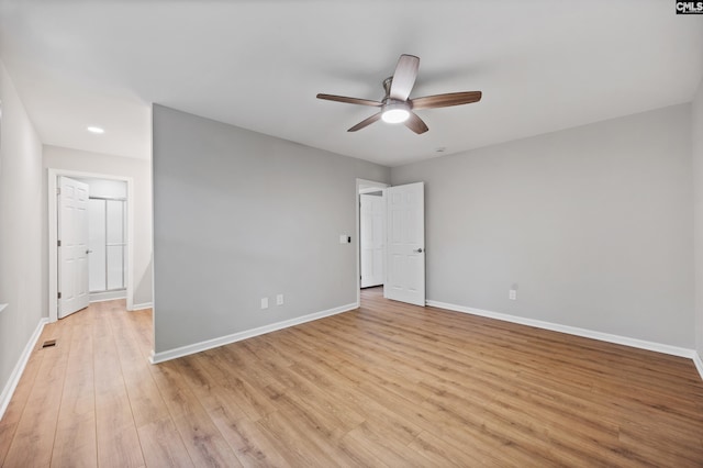 100 Coventry Ct, Lexington, SC 29072 - unfurnished room with ceiling fan, light wood-style floors, and recessed lighting
