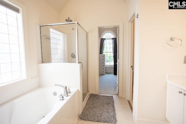 108 Warden Way, Irmo, SC 29063 - bathroom with a shower stall, a bath, and vanity
