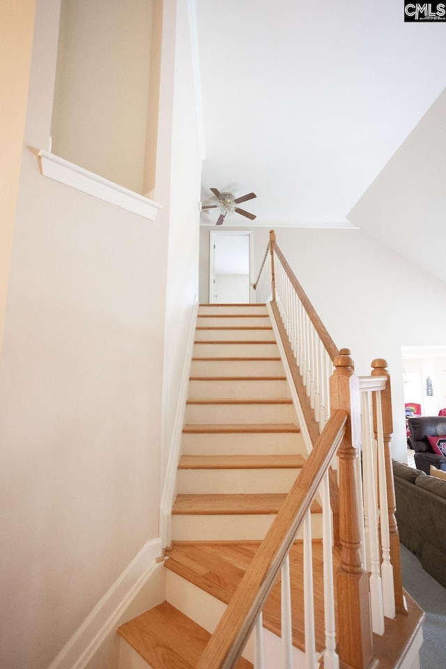 108 Warden Way, Irmo, SC 29063 - stairs featuring a ceiling fan