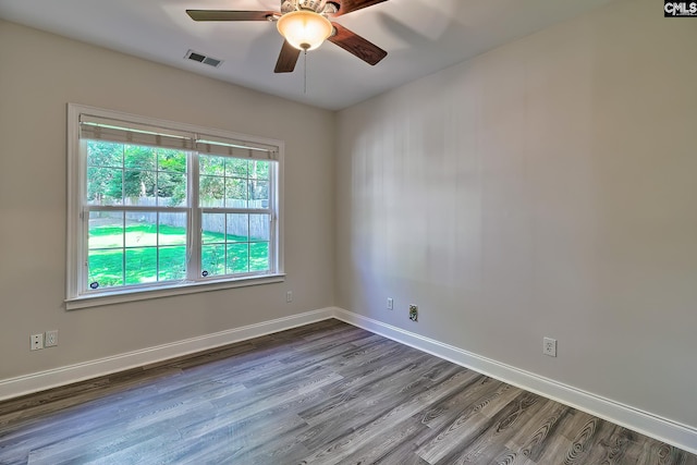 305 W Ashford Way, Irmo, SC 29063 - unfurnished room with a ceiling fan and dark wood finished floors