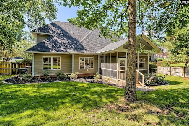 305 W Ashford Way, Irmo, SC 29063 - back of house featuring a sunroom and a shingled roof