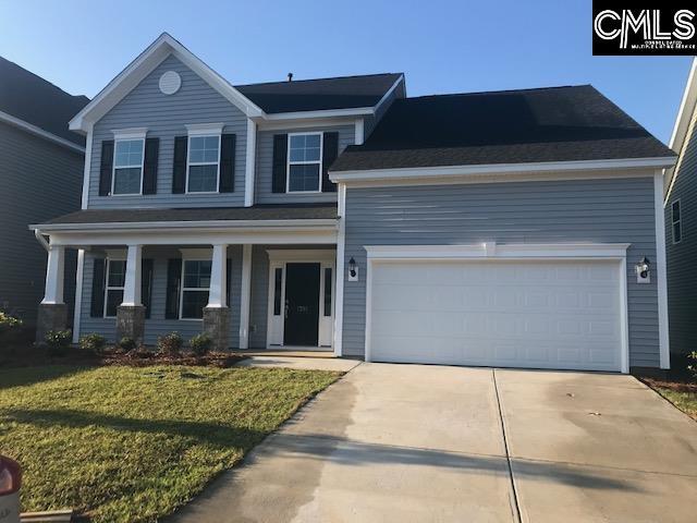 1351 Tamarind Ln, Chapin, SC 29036 - view of front of home with concrete driveway, a front yard, covered porch, and a garage