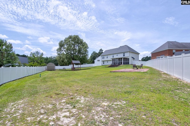 7 Chickasaw Cir, Columbia, SC 29229 - fenced backyard with a storage shed and a patio