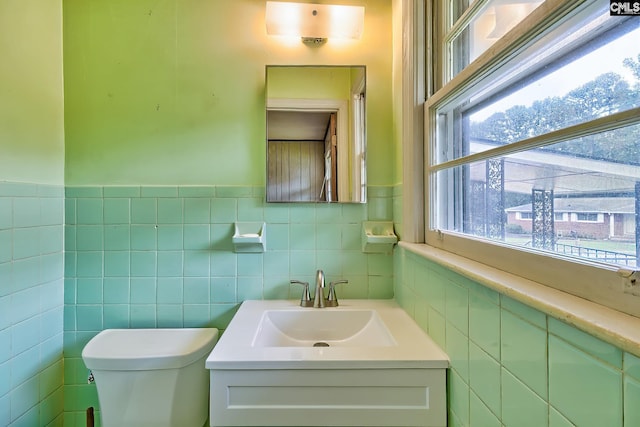 1700 Cermack St, Columbia, SC 29223 - half bathroom with tile walls, vanity, and wainscoting