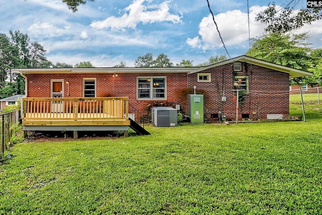 1700 Cermack St, Columbia, SC 29223 - back of property with a wooden deck and brick siding