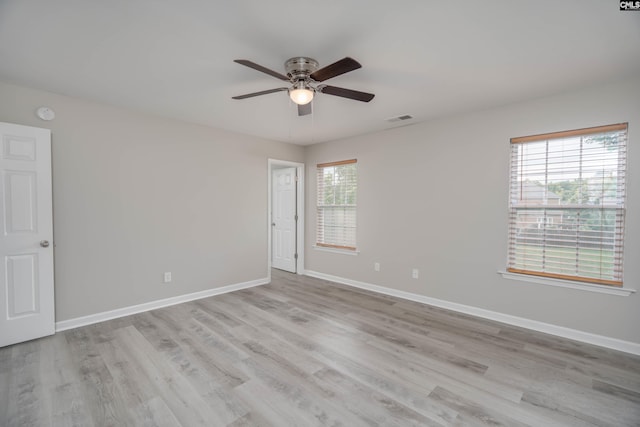233 Eagle Pointe Dr, Chapin, SC 29036 - spare room with a ceiling fan, light wood finished floors, and a smoke detector