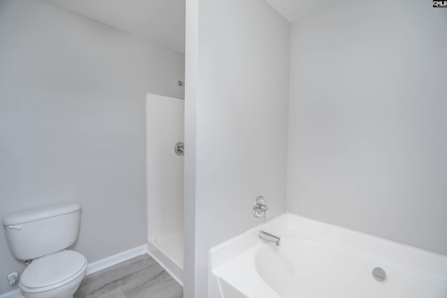 233 Eagle Pointe Dr, Chapin, SC 29036 - full bathroom with a bath, a shower, and wood finished floors