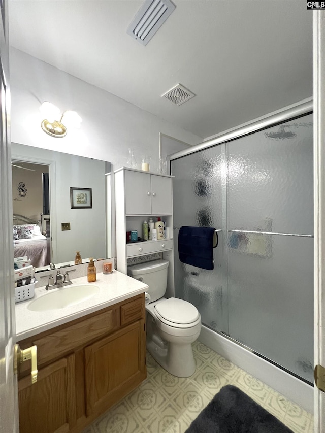 213 Rice Hill Ct, Lexington, SC 29072 - bathroom with vanity, connected bathroom, and a shower stall