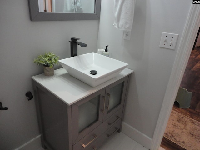 3909 E Peach Rd, Ridgeway, SC 29130 - bathroom featuring baseboards and vanity