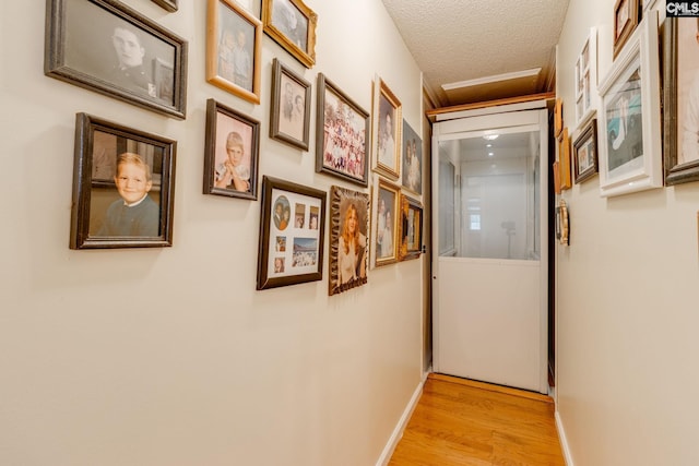 1162 Whippoorwill Rd, Camden, SC 29020 - corridor featuring wood finished floors, a textured ceiling, and attic access