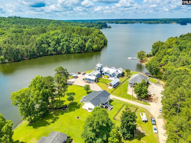 1162 Whippoorwill Rd, Camden, SC 29020 - aerial view of a large body of water and a heavily wooded area